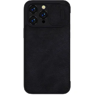 Nillkin Qin Leather Pro Case etui iPhone 14 Pro Max osłona na aparat kabura pokrowiec obudowa z klapką czarny - Etui i futerały do telefonów - miniaturka - grafika 2