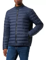 Kurtki męskie - Replay Męska kurtka pikowana slim fit, 086 BLUE, S - miniaturka - grafika 1