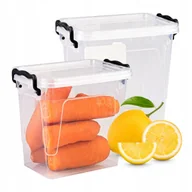 Pojemniki kuchenne - Pojemnik plastikowy do lodówki przechowywania box - miniaturka - grafika 1