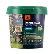 Farby i impregnaty do drewna - DRAGON Impregnat akrylowy do drewna PREMIUM 1 l szary - miniaturka - grafika 1