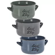 Miski i półmiski - Siaki Collection Miska ceramiczna na zupę płatki owsiankę bulionówka do zupy zestaw komplet 3 sztuki 3x650 ml - miniaturka - grafika 1