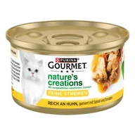 Mokra karma dla kotów - GOURMET Nature's Creations 12x85g Kurczak - miniaturka - grafika 1
