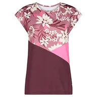 Koszulki i topy damskie - CMP T-Shirt damskie, Fard-Plum-Biały, 52 - miniaturka - grafika 1