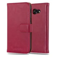 Etui i futerały do telefonów - Luxury cador Abo Book Style etui do Samsung Galaxy A5 (7) model 2017 Case Cover pokrowiec ochronny etui z funkcją stojaka i kieszeń na kartę, czerwone wino - miniaturka - grafika 1