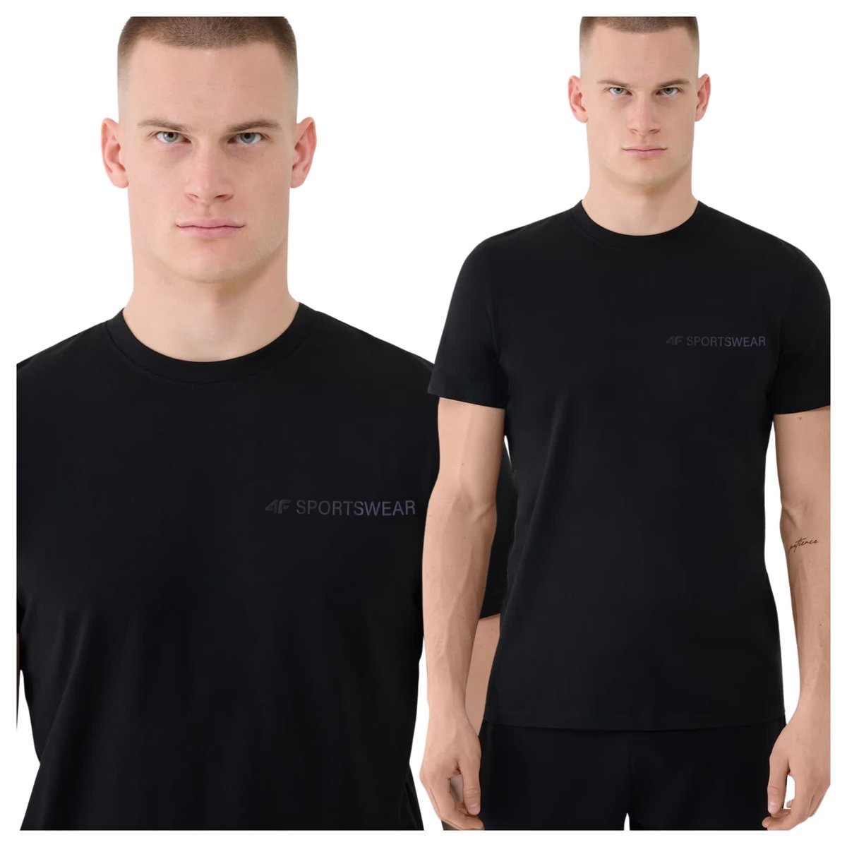 Koszulka męska bawełniana 4F 4FWAW25TTSHM3457-020S Czarny M