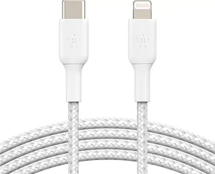 Belkin Kabel Boost Charge Braided USB-C do Lightning 1m, biały 745883788439 - Kable USB - miniaturka - grafika 3