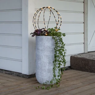 STAR TRADING Lampa z grotem ziemnym LED Kula, Ø 40 cm, czarna, metalowa bateria - Lampy ogrodowe - miniaturka - grafika 1