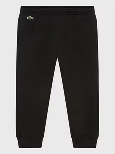 Lacoste Spodnie dresowe XJ9728 Czarny Regular Fit - Spodnie i spodenki dla dziewczynek - miniaturka - grafika 1