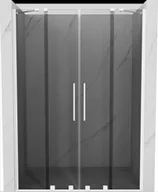 Ścianki i drzwi prysznicowe - Mexen Velar Duo drzwi prysznicowe rozsuwane 160 cm, grafit, białe - 871-160-000-42-20 - miniaturka - grafika 1