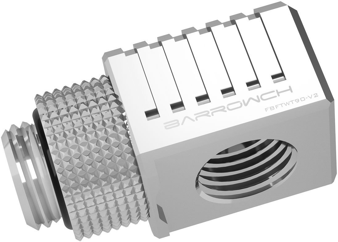 Barrow Special Adapter 90 Grad G1/4 Zoll IG auf G1/4 Zoll IG - silber FBFTWT90-V2 S