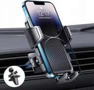 Uchwyty samochodowe do telefonów - Uchwyt Samochodowy Na Telefon Na Kratkę Nawiewu Nevney Czarny - miniaturka - grafika 1