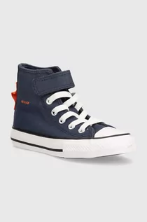 Buty dla chłopców - Converse trampki dziecięce A07387C kolor niebieski - grafika 1
