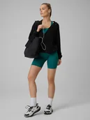 Spodenki damskie - 4F Legginsy kolarki treningowe bezszwowe damskie - turkusowe XL/XXL - miniaturka - grafika 1