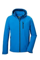 Kurtki męskie - killtec Męska kurtka softshellowa/kurtka outdoorowa z odpinanym kapturem KOW 92 MN SFTSHLL JCKT, niebieska, 4XL, 41829-000 - miniaturka - grafika 1