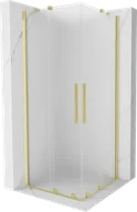 Kabiny prysznicowe - Mexen Velar Duo kabina prysznicowa rozsuwana 90x90 cm, szron, złota szczotkowana - 871-090-090-32-55 - miniaturka - grafika 1