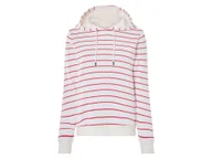 Bluzy damskie - esmara® Bluza dresowa damska z kapturem (Czerwony/biały, XS (32/34)) - miniaturka - grafika 1