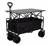 Wózki magazynowe - WÓZEK SKŁADANY NA KÓŁKACH TRANSPORTOWY KEMPINGOWY STOLIK DUŻA POJEMNOŚĆ - miniaturka - grafika 1