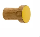 Wieszaki i stojaki - Wieszak ścienny Simple Drewniany Emaliowany Żółty - Olej Bezbarwny Półmat - miniaturka - grafika 1