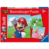 Pozostałe książki - Ravensburger Spieleverlag Ravensburger Kinderpuzzle 05186 - Super Mario - 3x49 Teile Puzzle für Kinder ab 5 Jahren - miniaturka - grafika 1