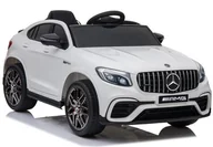 Pojazdy elektryczne dla dzieci - LEAN CARS Auto na akumulator Mercedes QLS-5688 Biały 4x4 4197 - miniaturka - grafika 1