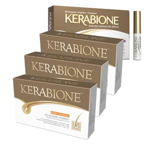 3 x Kerabione kaps + serum do rzęs - 3 x tabletki na włosy + serum do rzęs - 3 x 60 kapsułek + 5 ml - Włosy, skóra, paznokcie - miniaturka - grafika 1