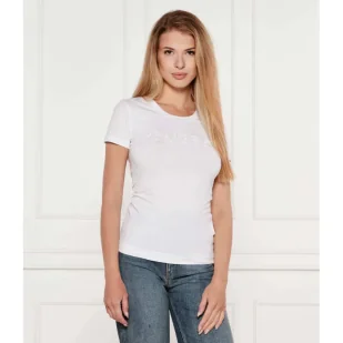 GUESS T-shirt Slim Fit - Koszulki i topy damskie - miniaturka - grafika 1