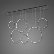 Lampy sufitowe - Altavola Design Lampa wisząca Ledowe Okręgi no. 8 czarna 180 cm in 3k LA076/P_180_in_3k_black - miniaturka - grafika 1