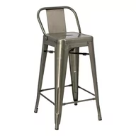 Taborety i hokery - Tolix DKWADRAT Hoker Paris Back short 66cm metaliczny insp. 178337 - miniaturka - grafika 1