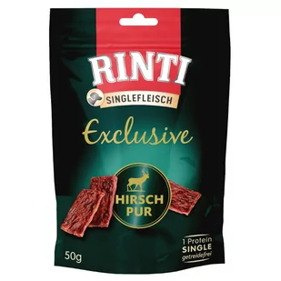 RINTI Singlefleisch Exclusive Snack, 50 g - Jeleń, 50 g - Przysmaki dla psów - miniaturka - grafika 1