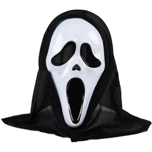 Maska krzyk horror na Halloween maska z kapturem ozdoby na Halloween - Dodatki do strojów karnawałowych Maska krzyk horror na Halloween maska z kapturem ozdoby na Halloween - Dodatki do strojów karnawałowych - miniaturka - grafika 1