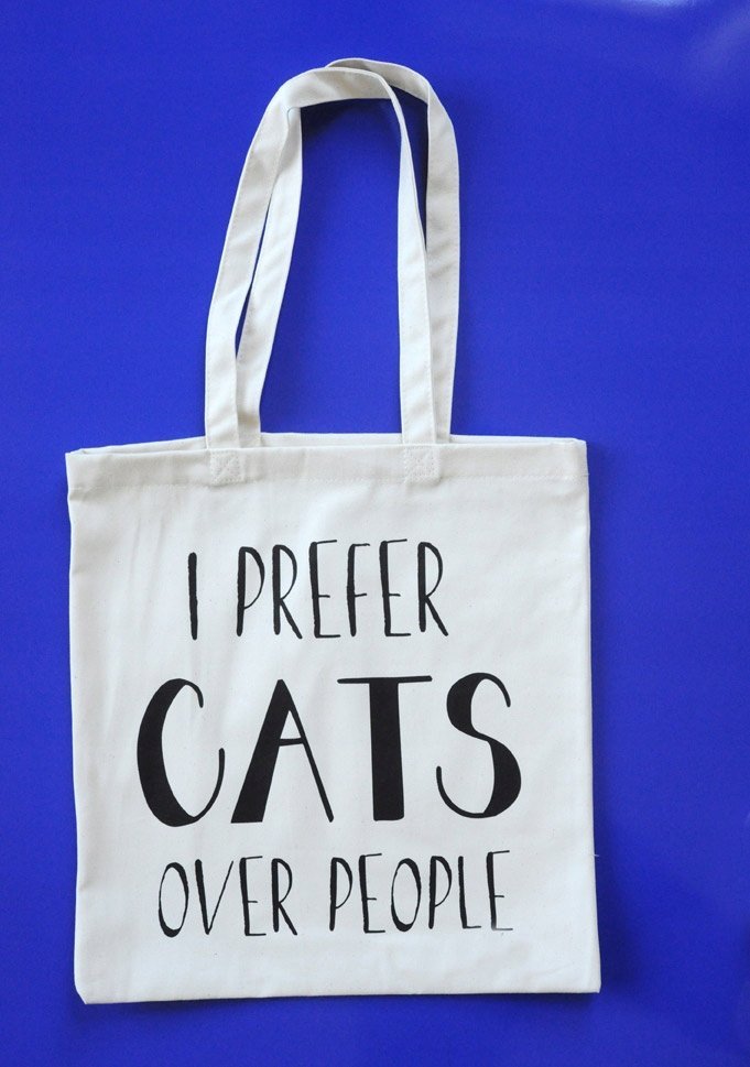I preffer cats over people, torba zakupowa, Sowia Aleja