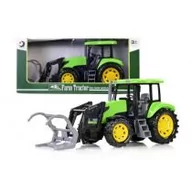 Samochody i pojazdy dla dzieci - Artyk Traktor z podnośnikiem 43cm zielony 159640 - miniaturka - grafika 1