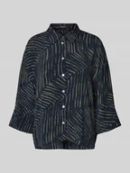 Koszule damskie - Bluzka o kroju relaxed fit z wiskozy model ‘Fiana palm leaves’ - miniaturka - grafika 1