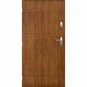Drzwi zewnętrzne - Drzwi zewnętrzne stalowe wejściowe Panama złoty dąb 90 lewe Pantor - miniaturka - grafika 1