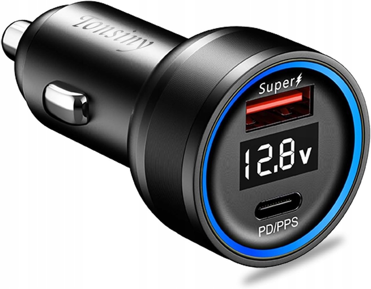 Ładowarka samochodowa USB A SUPERVOOC 67W(Oppo) i z USB C PD(30W),QC4.0,AFC