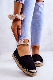 Damskie Klasyczne Espadryle Big Star JJ274952 Czarne-37 - Espadryle damskie - miniaturka - grafika 1