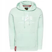 Bluzy męskie - Bluza z kapturem Alpha Industries Basic 178312 43 Miętowa L - miniaturka - grafika 1