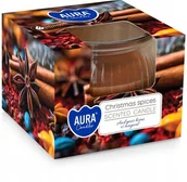 Świece - Świeca zapachowa w szkle BISPOL Aura 18H ŚWIĄTECZNE PRZYPRAWY - miniaturka - grafika 1