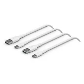 Kable USB - 1x2 Belkin USB-C/USB-A kabel PVC 1m, 2Pack biały Cab001BT1mWH2pk - miniaturka - grafika 1