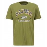 Koszulki męskie - Alpha Industries T-shirt College Camo 146511 moss green [Rozmiar 3XL] - miniaturka - grafika 1