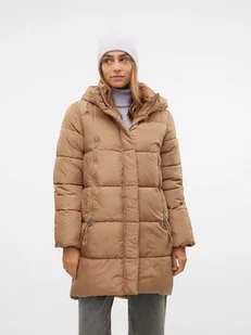 Vero Moda Płaszcz pikowany "Nova" w kolorze jasnobrązowym - Kurtki damskie - miniaturka - grafika 1