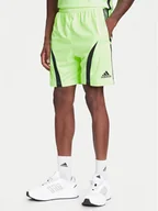 Spodenki męskie - adidas Szorty sportowe Teamgeist adicolor JW1349 Zielony Regular Fit - miniaturka - grafika 1