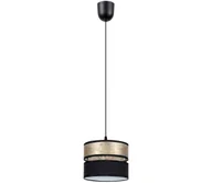 Lampy sufitowe - Żyrandol na lince LIMA 1xE27/60W/230V złoty/czarny - miniaturka - grafika 1