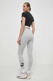 Puma legginsy treningowe damskie kolor szary gładkie - Legginsy - miniaturka - grafika 1