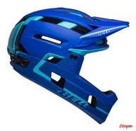 Kaski rowerowe - Kask full face Bell Super Air R Mips Spherical matte gloss blues - miniaturka - grafika 1