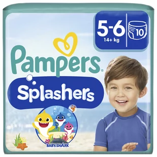 Pampers Splashers, Pieluszki do pływania, rozmiar 5-6, 10 szt. - Pieluchy - miniaturka - grafika 1
