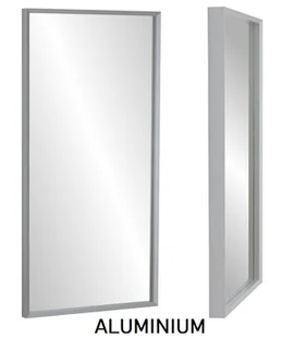 Lustro Profilmat 160x60cm wąska KASETONOWA rama ALUMINIUM, SREBRNA - Lustra - miniaturka - grafika 1