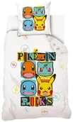 Pościel dla dzieci - POKEMON KOMPLET POŚCIELI DZIECIĘCEJ PIKACHU 140 x 200 Bawełniana - miniaturka - grafika 1