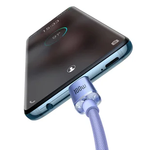 Baseus Crystal Shine Series kabel przewód USB do szybkiego ładowania i transferu danych USB Typ C - USB Typ C 100W 1,2m fioletowy (CAJY000605) - Kable USB - miniaturka - grafika 20