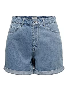 Spodenki damskie - ONLY Damskie szorty ONLVEGA HW MOM DNM NOOS Shorts, jasnoniebieski Denim, XL, jasnoniebieski (light blue denim), XL - grafika 1